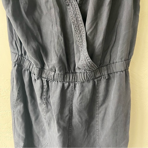 Abercrombie & Fitch black short sleeve v-neck jumpsuit in size L boho grunge - Picture 5 of 7